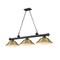 Z-Lite Cordon 3 Light Billiard, Matte Black & Rubbed Brass 2306-3MB-SRB - alternate 1